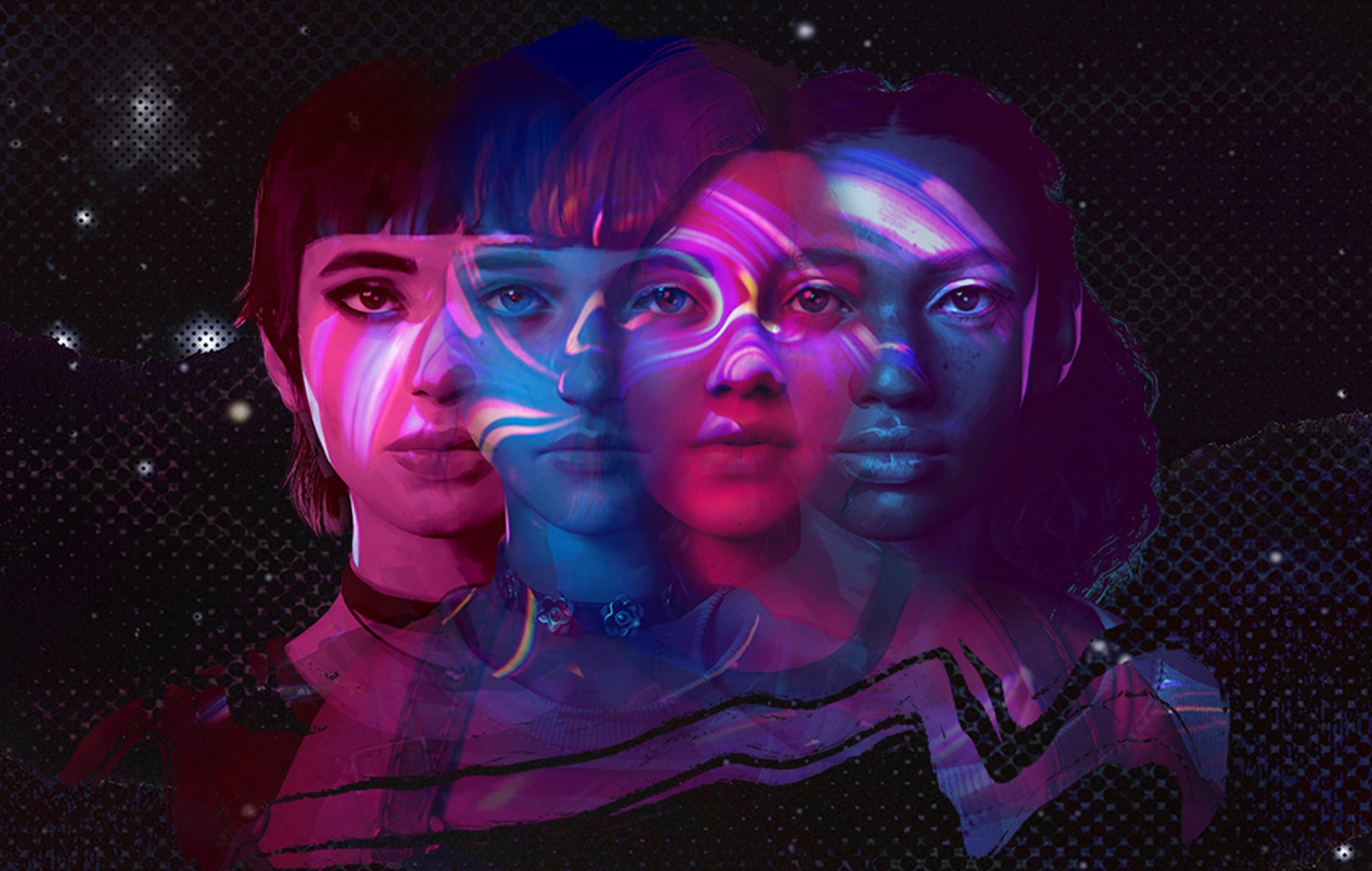 2025 Game Release Dates: The characters of Lost Records can be seen in key art.