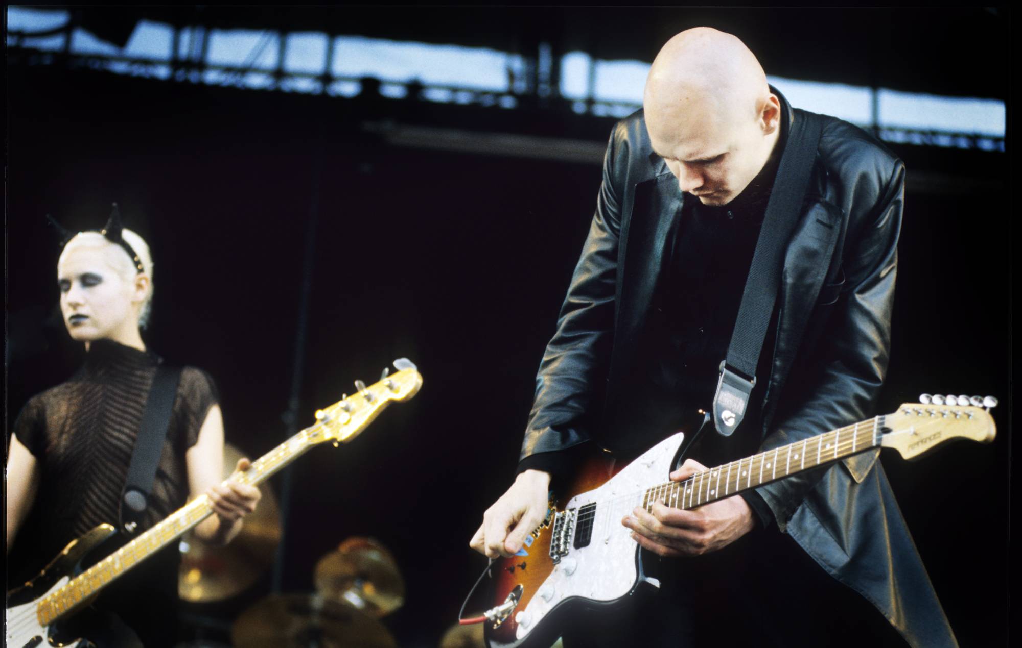 Smashing Pumpkins, Billy Corgan, D'arcy Wretzky, Pinkpop Festival, Landgraaf, Holland, 01/06/1998. (Photo by Gie Knaeps/Getty Images)