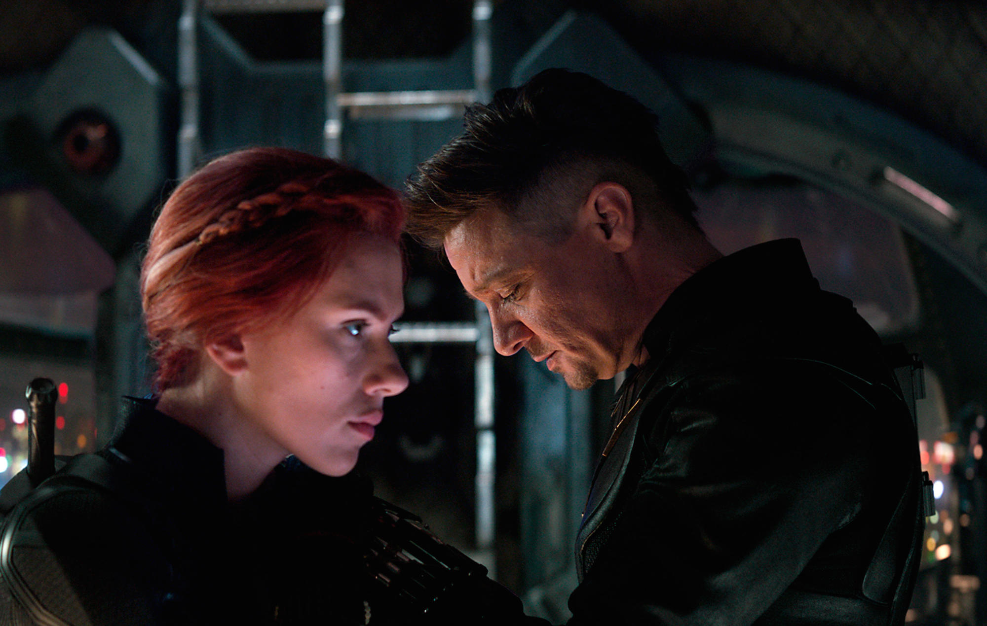T5PAG9 Avengers Endgame 2019 Real Anthony Russo et Joe Russo Scarlett Johansson Jeremy Renner. Collection Christophel © Marvel Studios
