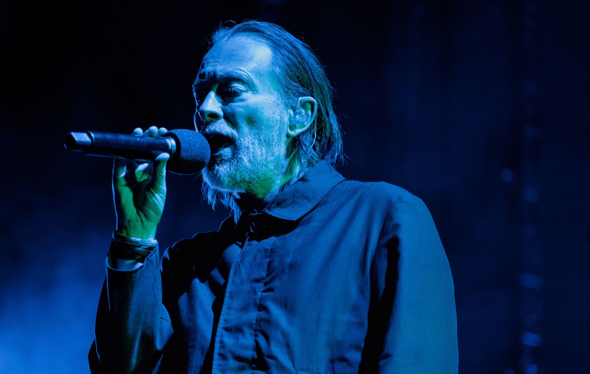 Thom Yorke performs in 2024