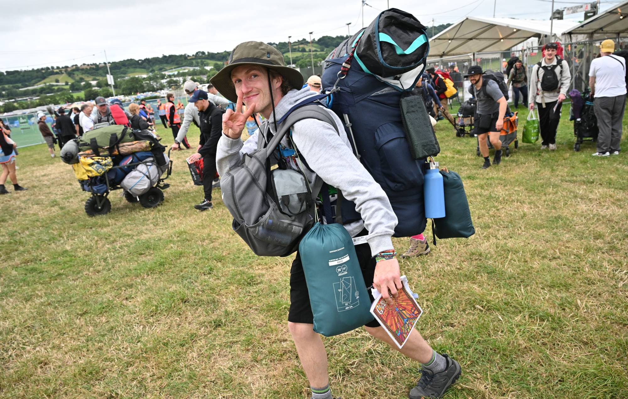 Early arrivals at Glastonbury 2025 (Photo by Leon Neal/Getty Images)