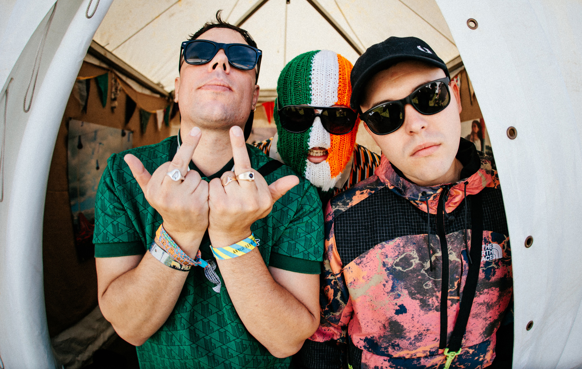 Kneecap at Glastonbury 2024, photo by Andy Ford