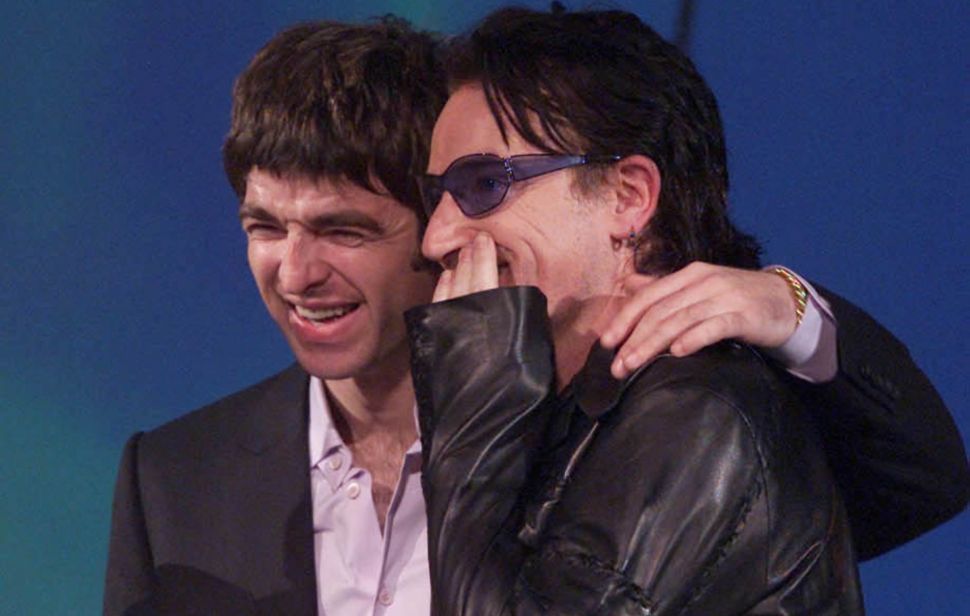 Noel Gallagher and Bono at The Brit Awards 2001