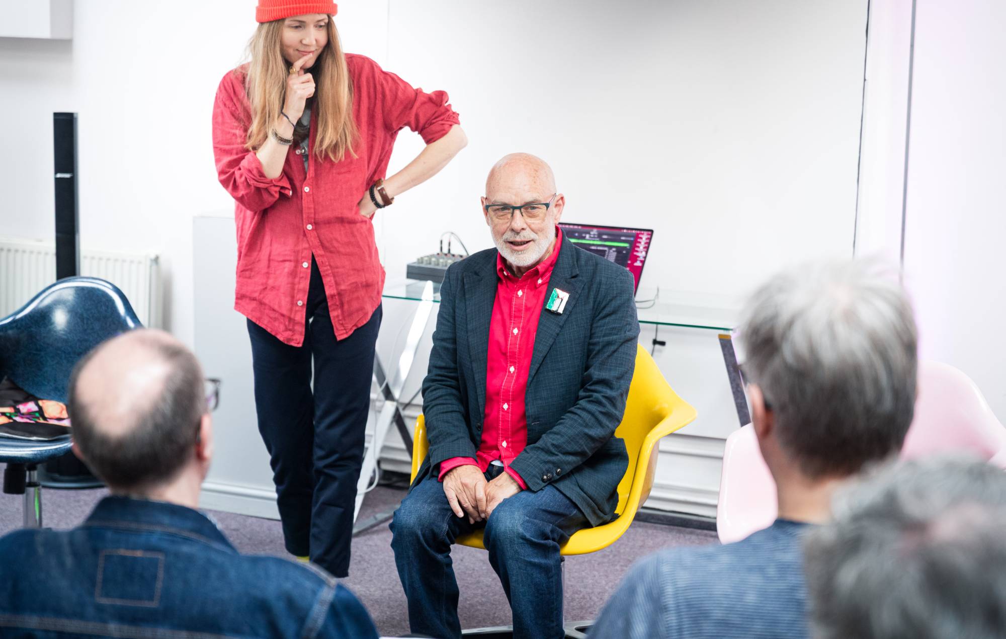 Brian Eno and Beatie Wolfe. Credit: Paul Harries