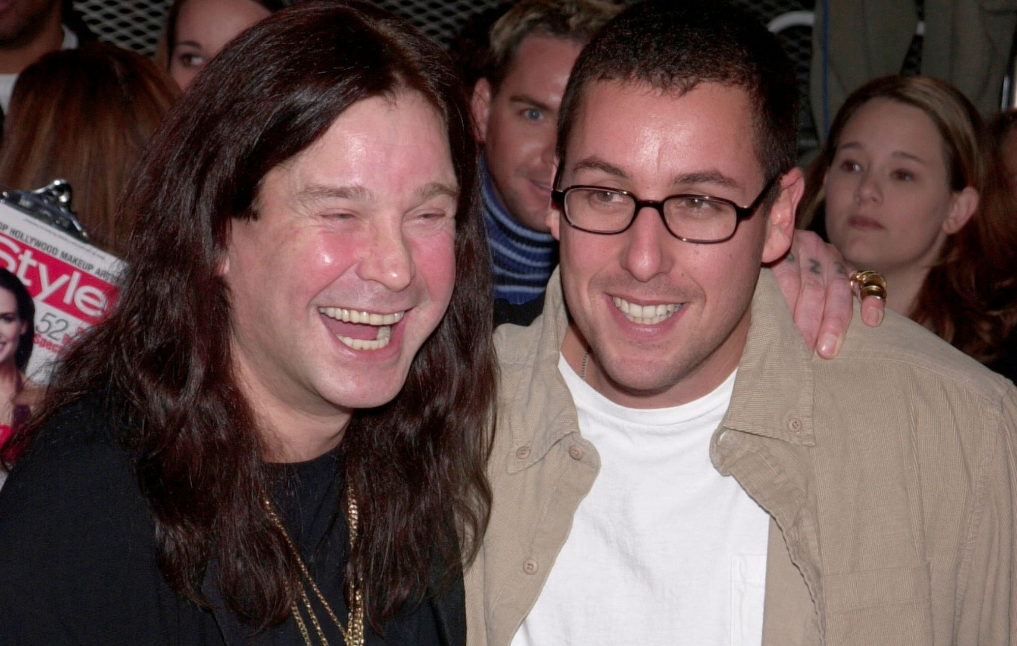 Ozzy Osborne and Adam Sandler at the 'Little Nicky' premiere in 2000