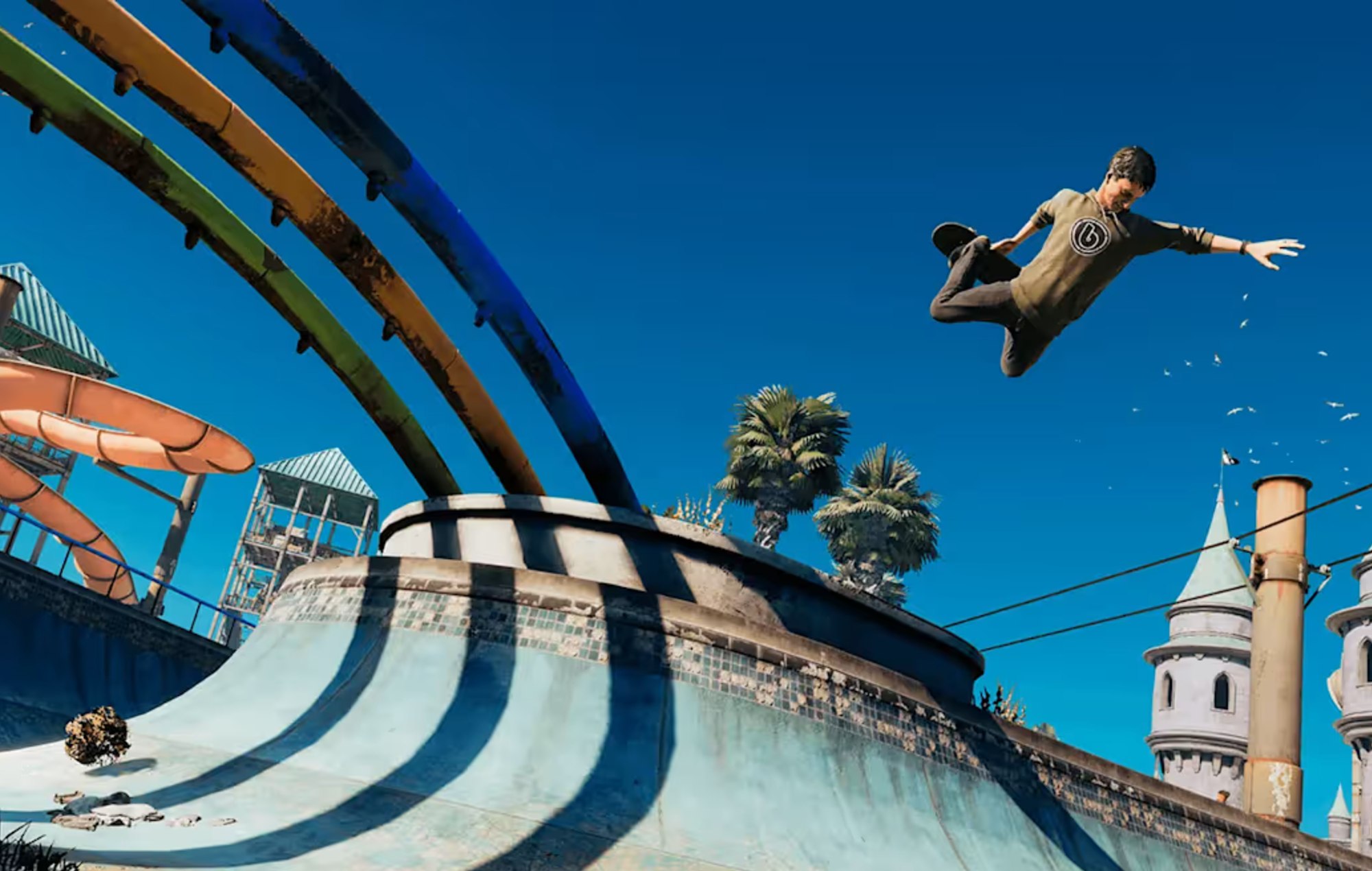 Tony Hawk's Pro Skater 3+4 Local Multiplayer: Tony Hawk can be seen skating