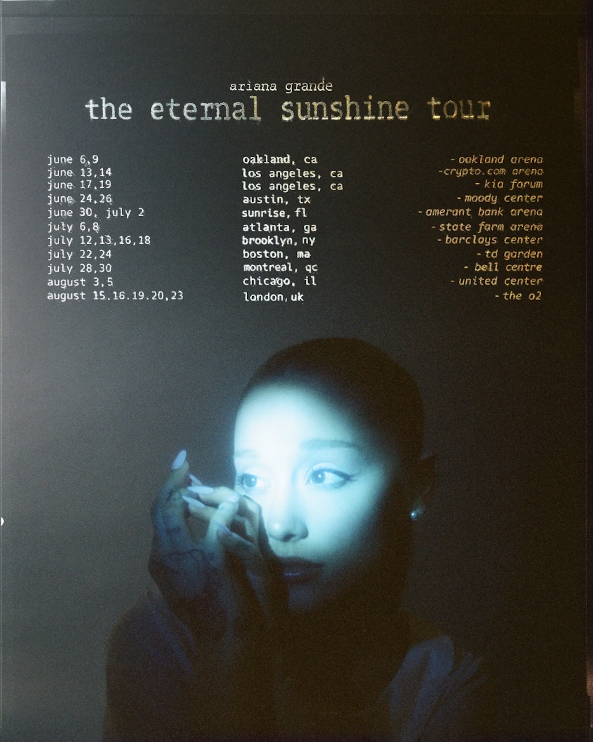 Ariana Grande 2026 tour poster