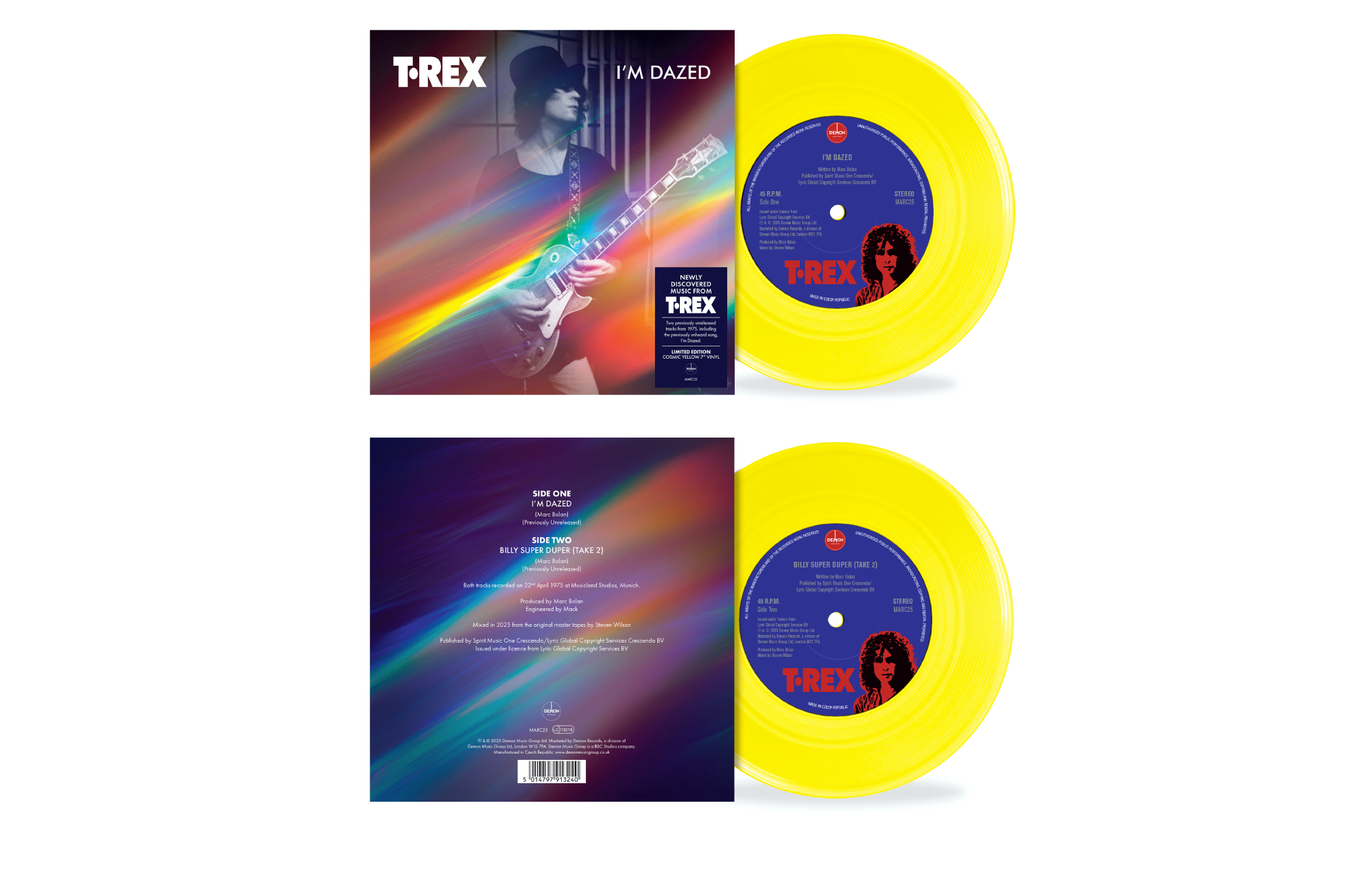 T. Rex 'I'm Dazed' 7" vinyl