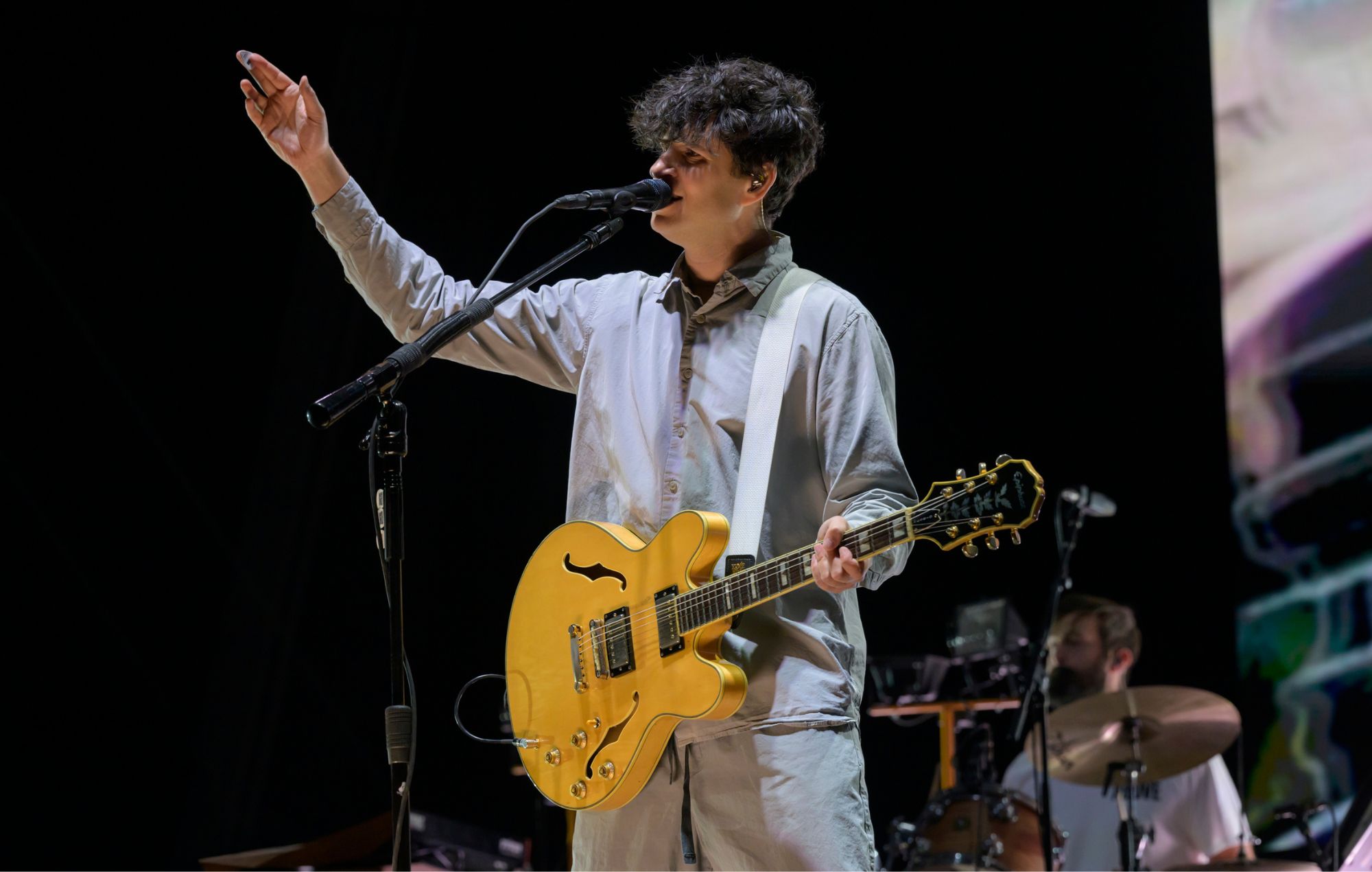Ezra Koenig of Vampire Weekend performs in 2025