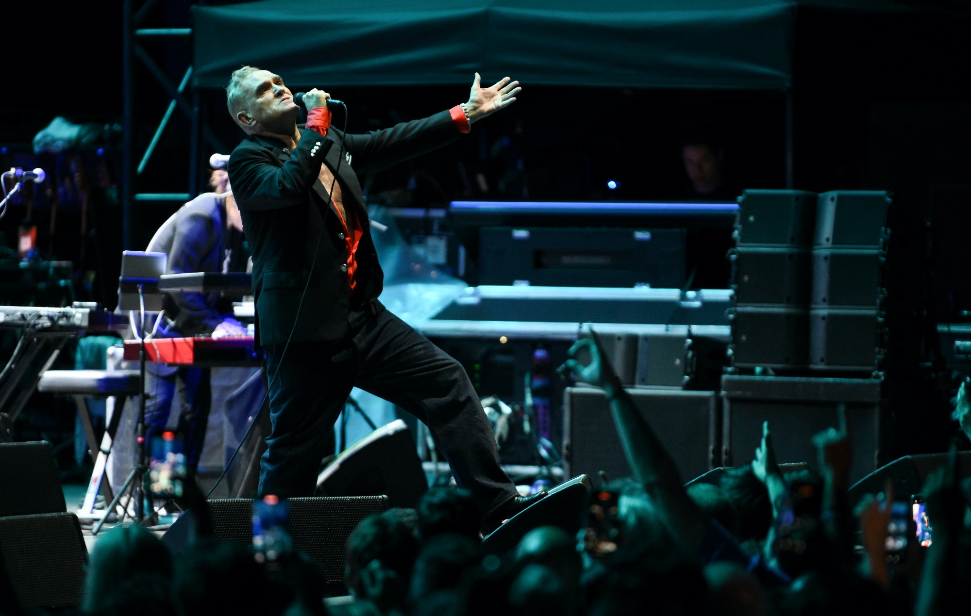 Morrissey performing live on stage, photo by Marilla Sicilia/Archivio Marilla Sicilia/Mondadori Portfolio/Getty